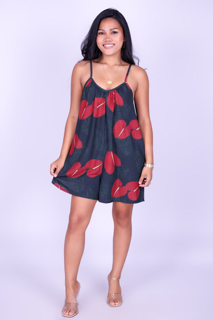 ANTHURIUM SHELL NO WAIST ROMPER