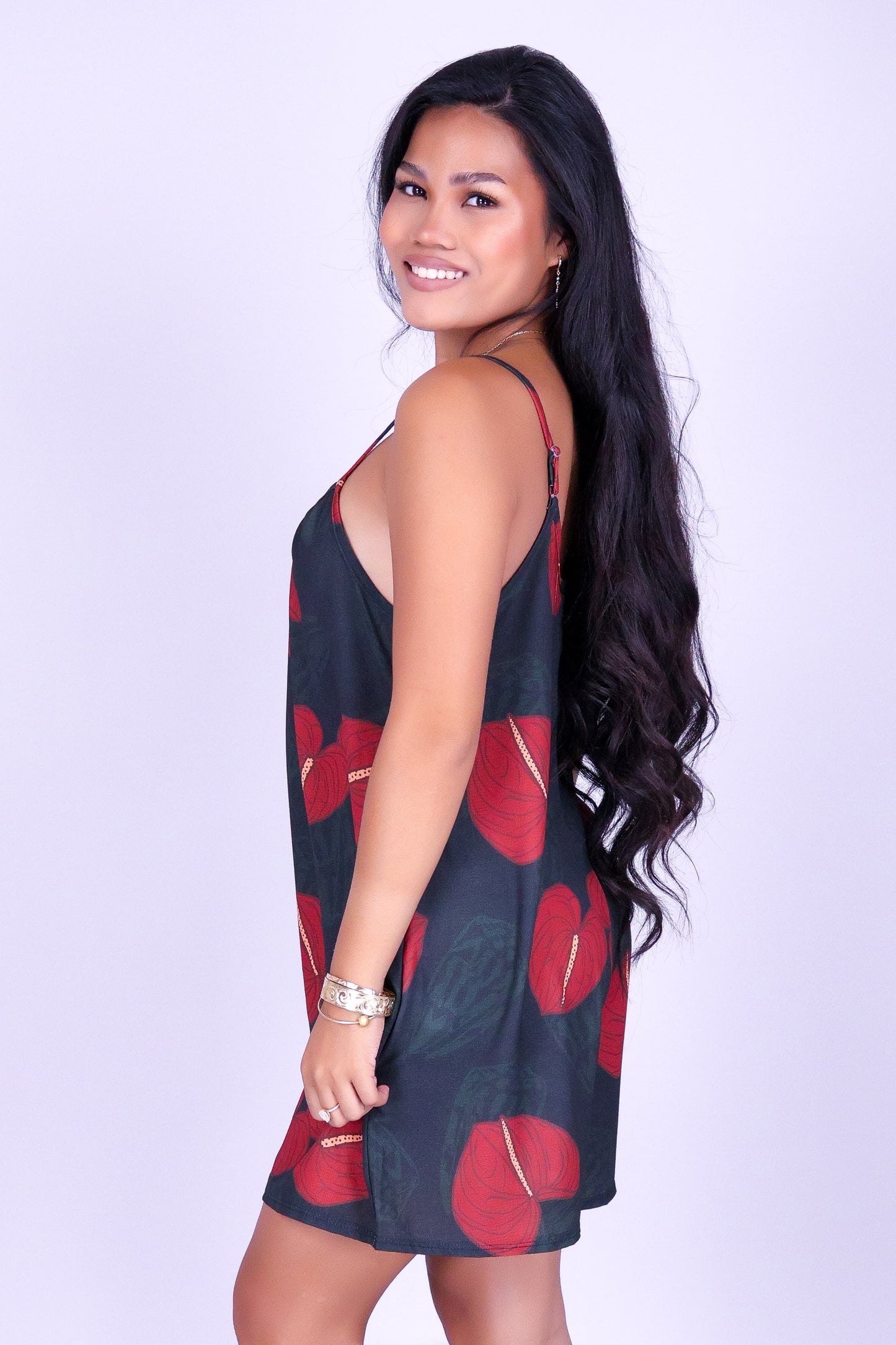 ANTHURIUM SHELL NO WAIST ROMPER