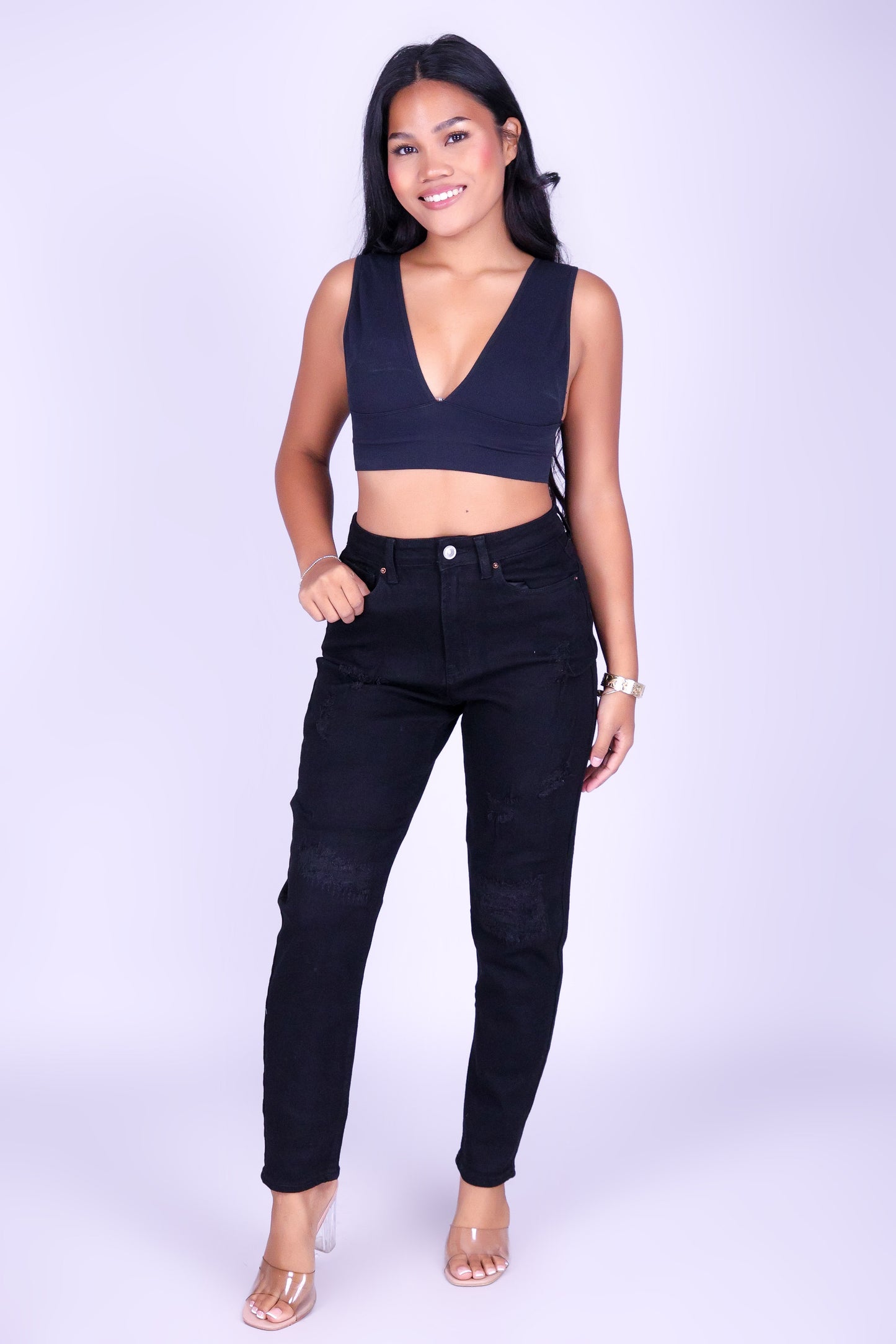WEEKEND BLUES MOM JEANS