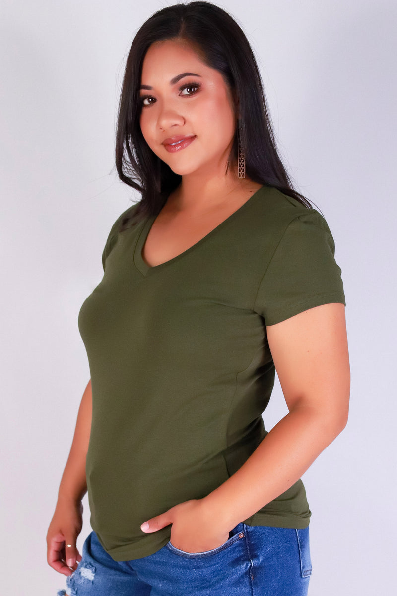 Jeans Warehouse Hawaii - PLUS BASIC V NECK TEES - TO YOURSELF TOP | By ROSIO