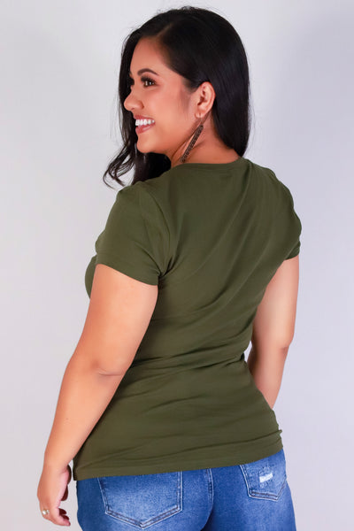 Jeans Warehouse Hawaii - PLUS BASIC V NECK TEES - TO YOURSELF TOP | By ROSIO