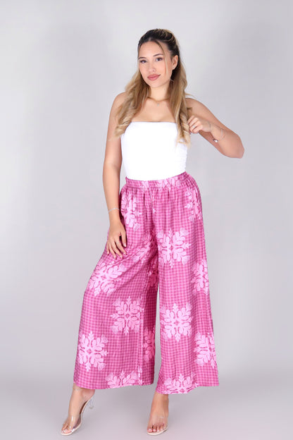 GINGHAM OHIA PALAZZO PANTS