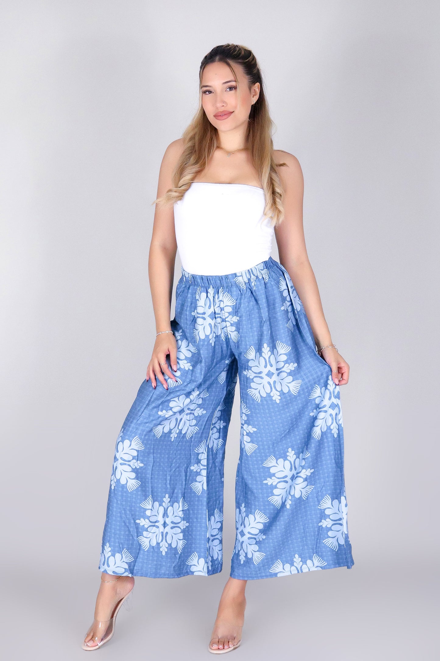 GINGHAM OHIA PALAZZO PANTS