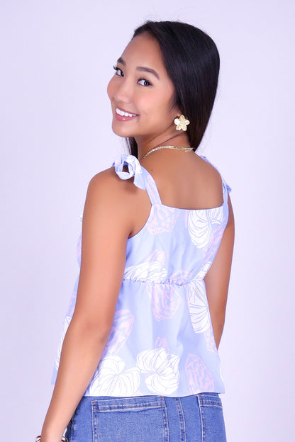 ANTHURIUM SHELL TIE STRAPS TOP