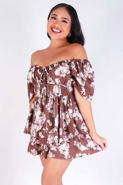 Jeans Warehouse Hawaii - S/L SHORT PRINT DRESSES - SWEET LIKE SUNDAY DRESS | By GOGO APPAREL INC