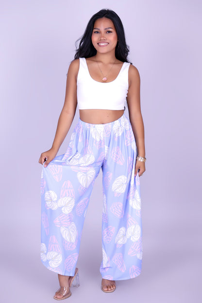 ANTHURIUM SHELL PALAZZO PANTS