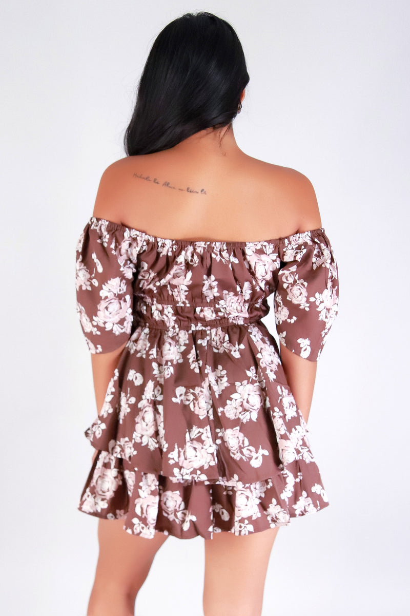 Jeans Warehouse Hawaii - S/L SHORT PRINT DRESSES - SWEET LIKE SUNDAY DRESS | By GOGO APPAREL INC