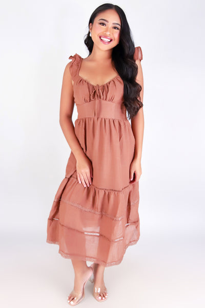 Jeans Warehouse Hawaii - S/L LONG SOLID DRESSES - DAYDREAM DARLING DRESS | By GOGO APPAREL INC