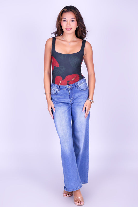 ANTHURIUM SHELL BODYSUIT