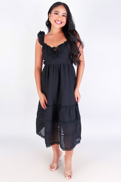Jeans Warehouse Hawaii - S/L LONG SOLID DRESSES - DAYDREAM DARLING DRESS | By GOGO APPAREL INC