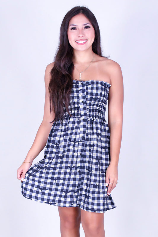 IWA PALAKA SMOCKED BABYDOLL DRESS