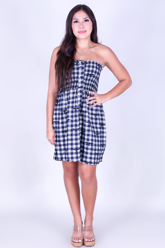 IWA PALAKA SMOCKED BABYDOLL DRESS