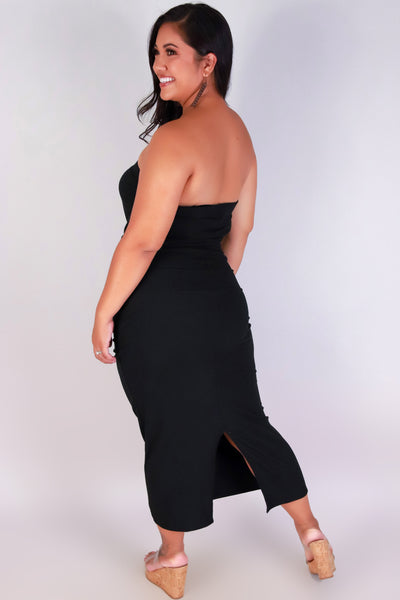 Jeans Warehouse Hawaii - PLUS PLUS SOLID KNIT DRESSES - YOU WISH TUBE MIDI DRESS | By ZENOBIA
