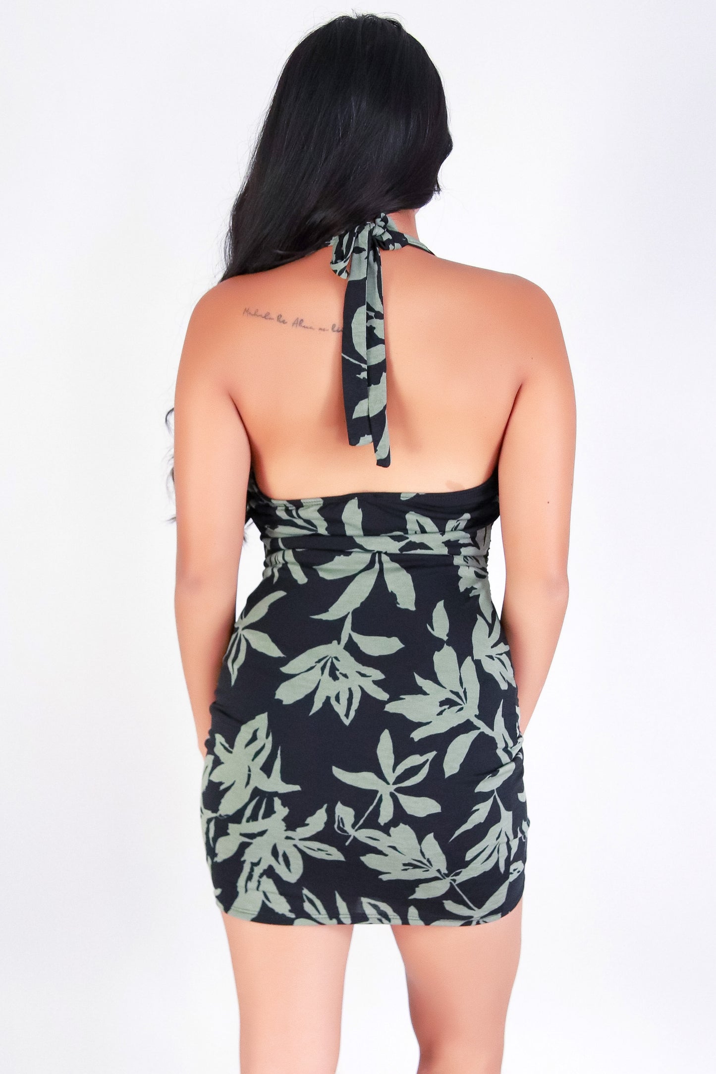 Jeans Warehouse Hawaii - S/L SHORT PRINT DRESSES - GODDESS GLOW HALTER DRESS | By PAPERMOON/ B_ENVIED