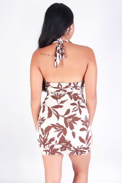 Jeans Warehouse Hawaii - S/L SHORT PRINT DRESSES - GODDESS GLOW HALTER DRESS | By PAPERMOON/ B_ENVIED