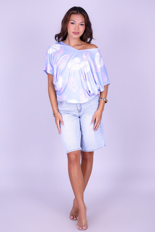 ANTHURIUM SHELL DOLMAN TOP