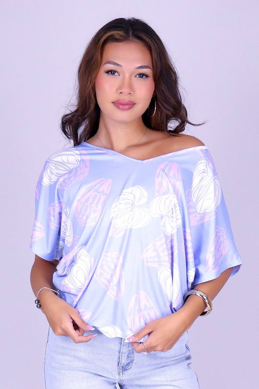 ANTHURIUM SHELL DOLMAN TOP