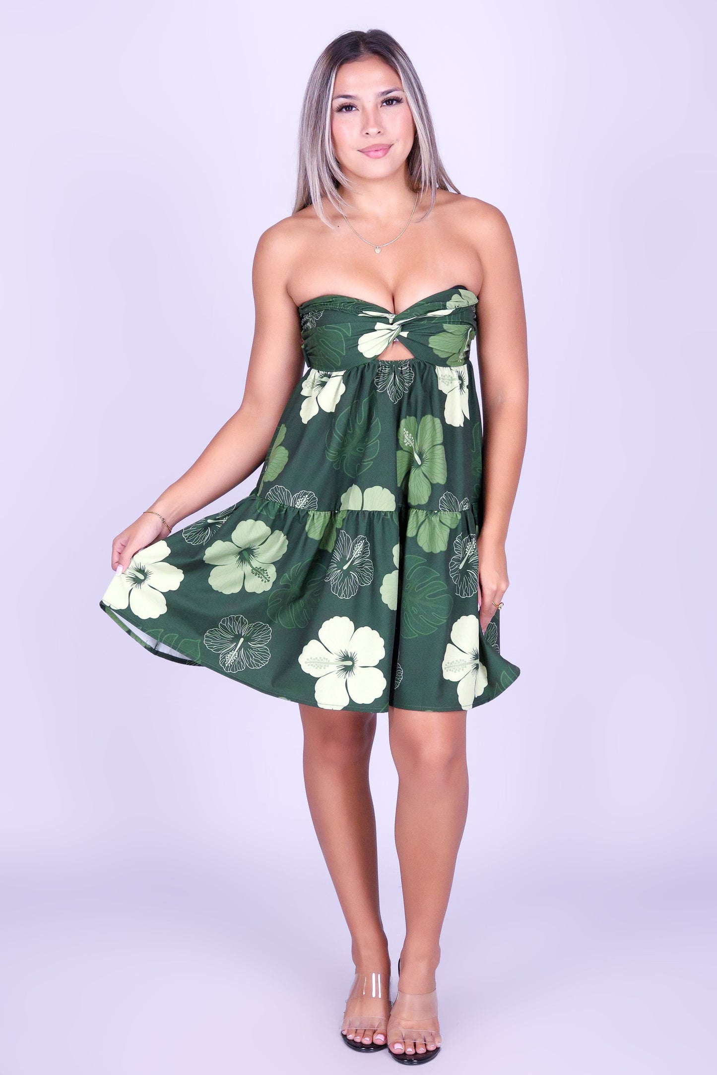 HIBISCUS PARADISE MINI TUBE DRESS