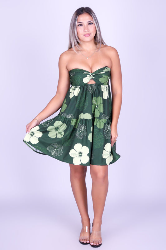 HIBISCUS PARADISE MINI TUBE DRESS