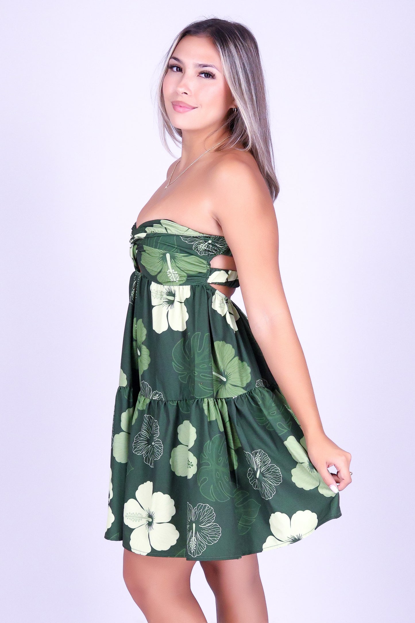 HIBISCUS PARADISE MINI TUBE DRESS