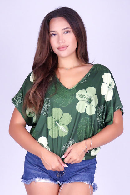 HIBISCUS PARADISE DOLMAN TOP