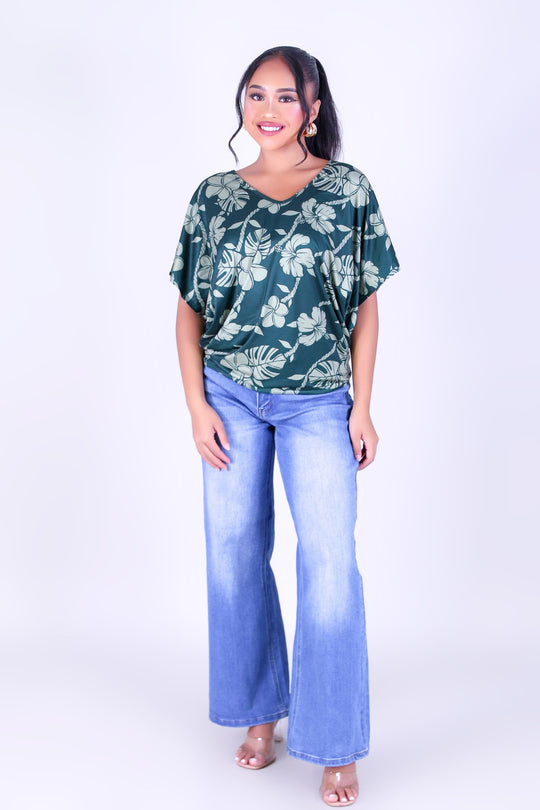 TROPICAL GARDEN DOLMAN TOP