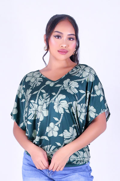TROPICAL GARDEN DOLMAN TOP