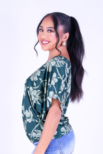 TROPICAL GARDEN DOLMAN TOP