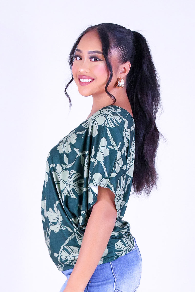 TROPICAL GARDEN DOLMAN TOP