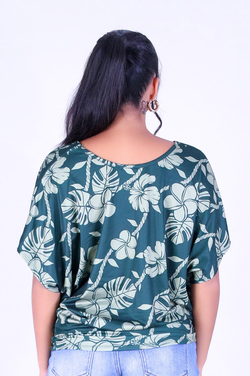 TROPICAL GARDEN DOLMAN TOP