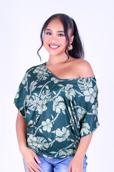TROPICAL GARDEN DOLMAN TOP