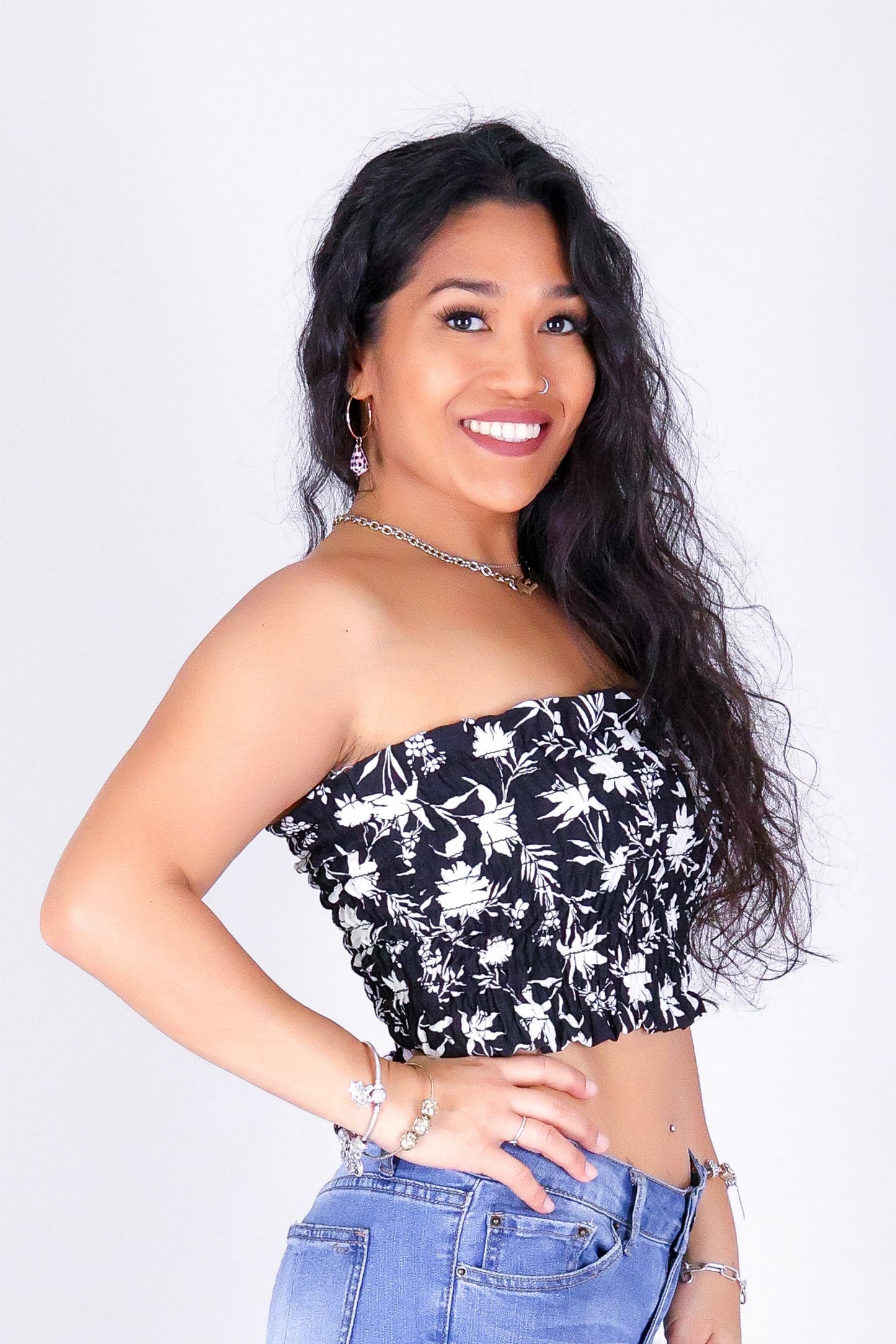 PETAL POP SMOCK TOP
