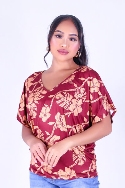TROPICAL GARDEN DOLMAN TOP