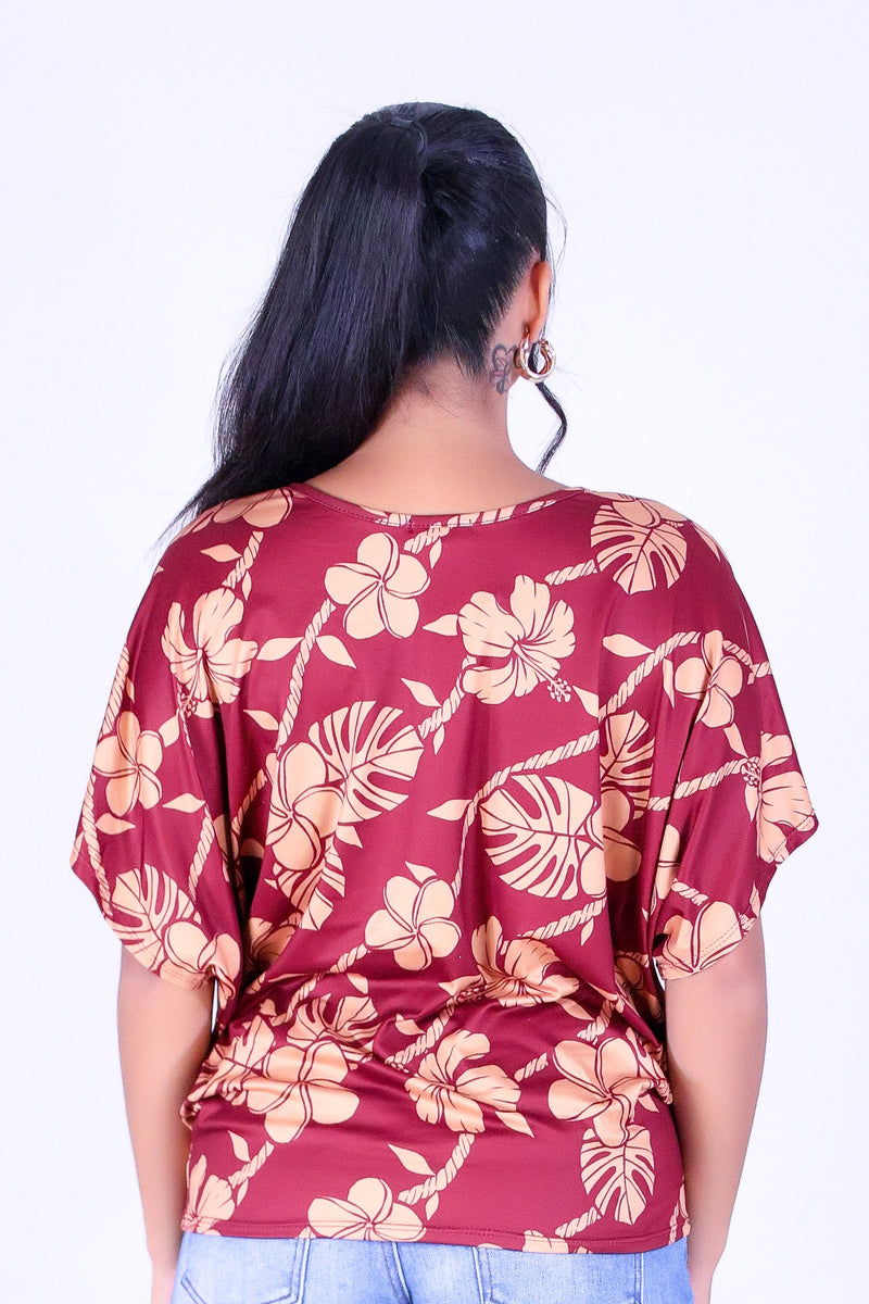 TROPICAL GARDEN DOLMAN TOP