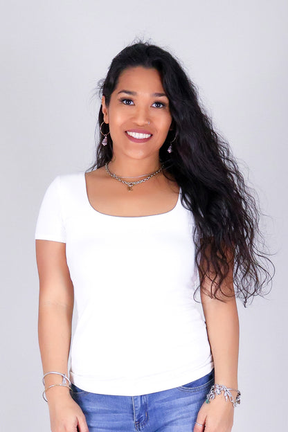 CLEAN SLATE SQUARE NECK TOP