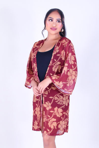 TROPICAL GARDEN CHIFFON CARDIGAN