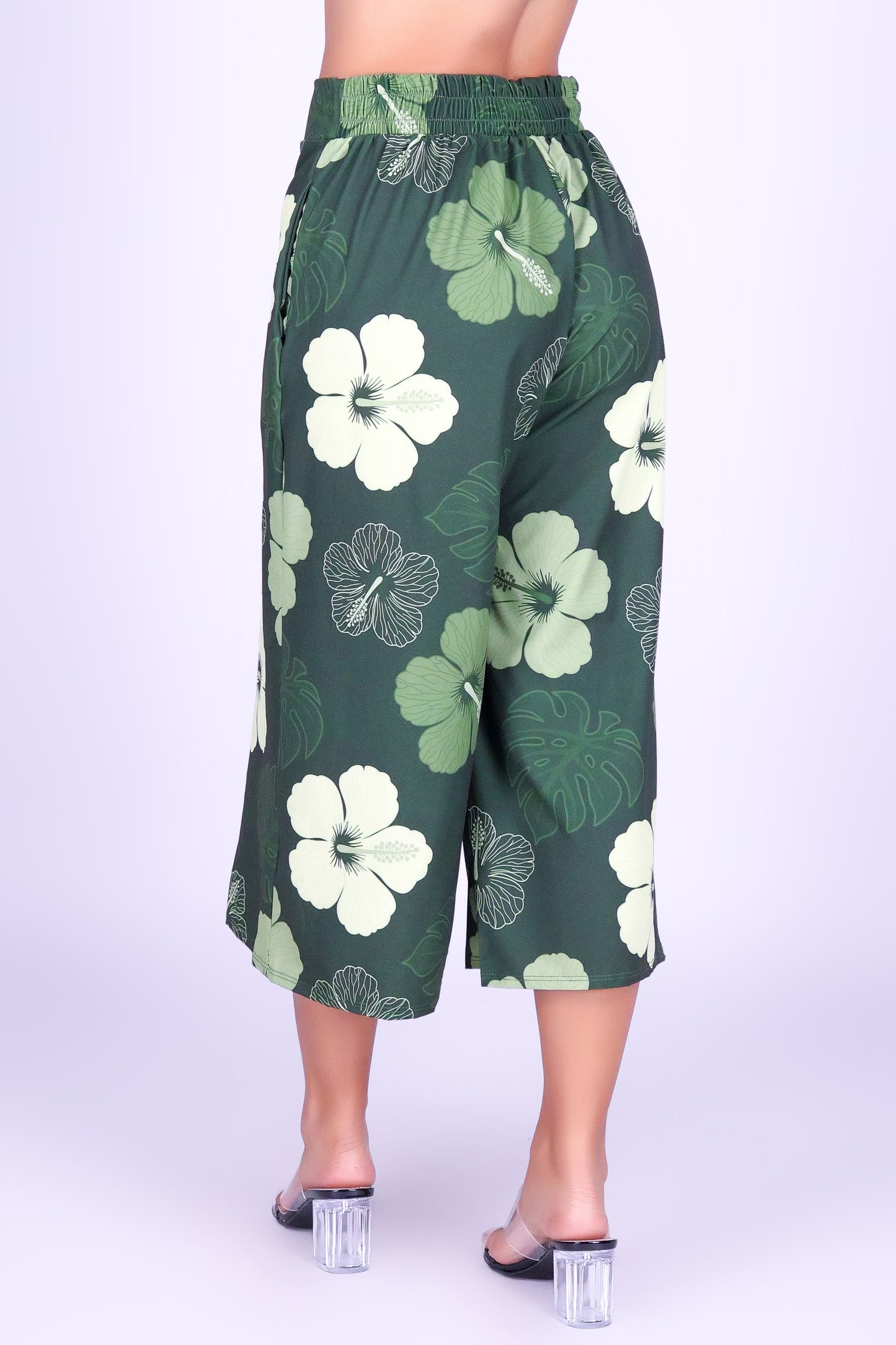HIBISCUS PARADISE PLEATED CAPRI'S