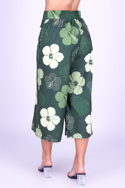 HIBISCUS PARADISE PLEATED CAPRI'S