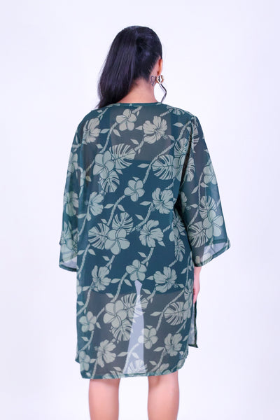 TROPICAL GARDEN CHIFFON CARDIGAN