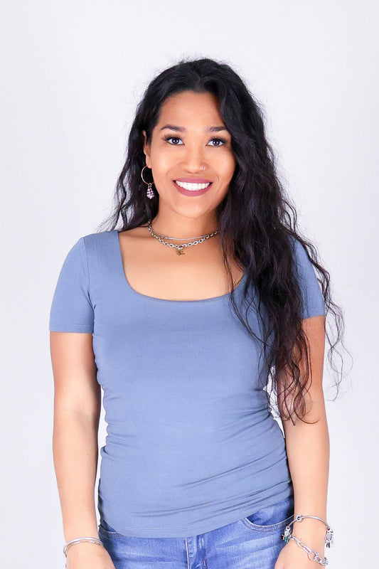 CLEAN SLATE SQUARE NECK TOP