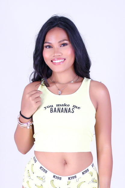 YOU MAKE ME BANANAS PAJAMA SET (2PC)