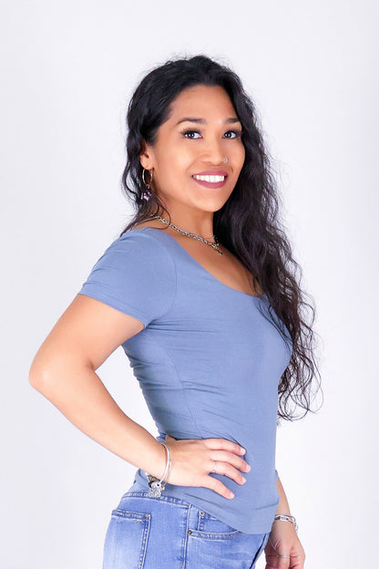CLEAN SLATE SQUARE NECK TOP