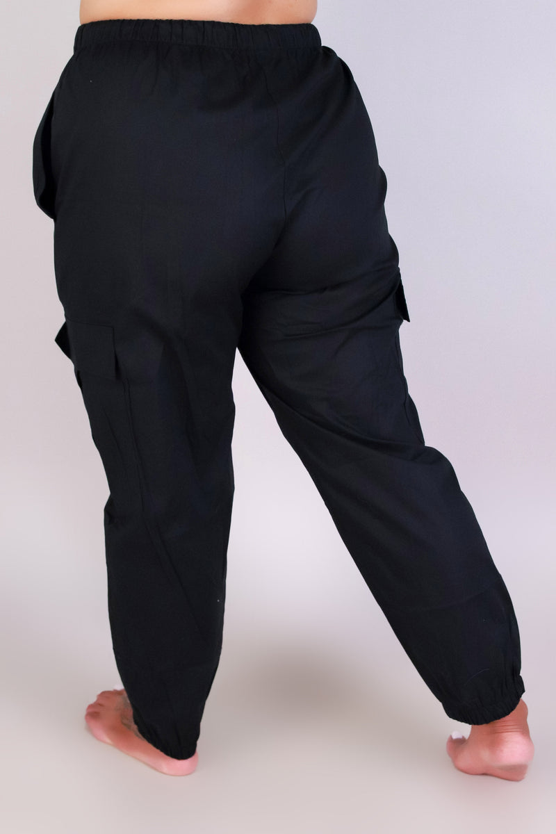 Jeans Warehouse Hawaii - PLUS CASUAL WOVEN SOLID PANTS - DREAMY DRIP JOGGER | By ZENOBIA