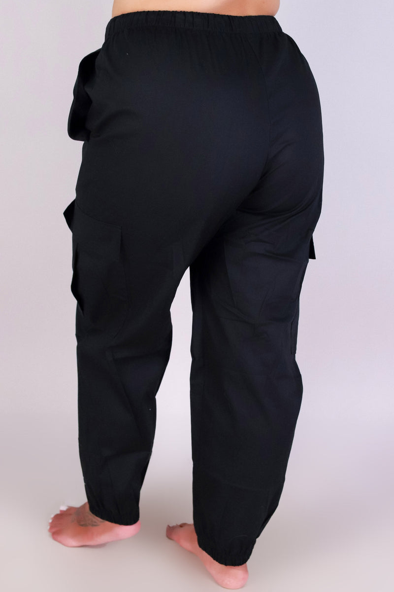 Jeans Warehouse Hawaii - PLUS CASUAL WOVEN SOLID PANTS - DREAMY DRIP JOGGER | By ZENOBIA