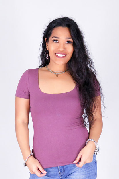 CLEAN SLATE SQUARE NECK TOP