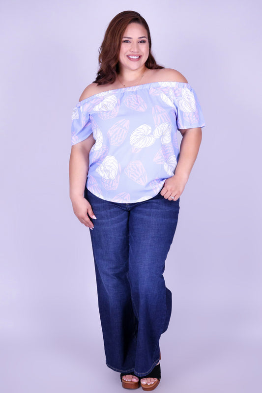 ANTHURIUM SHELL OFF SHOULDER TOP