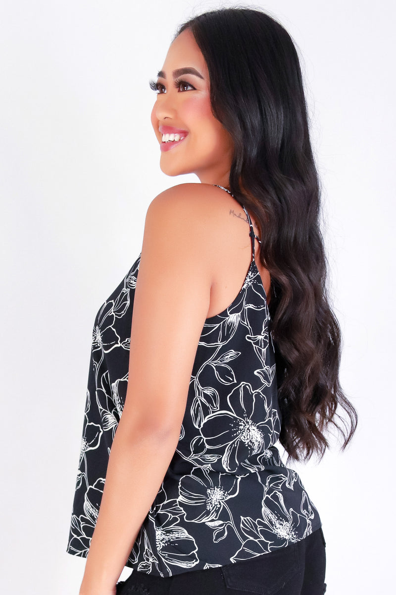 Jeans Warehouse Hawaii - TANK PRINT WOVEN DRESSY TOPS - WILDFLOWER WONDER TOP | By PAPERMOON/ B_ENVIED