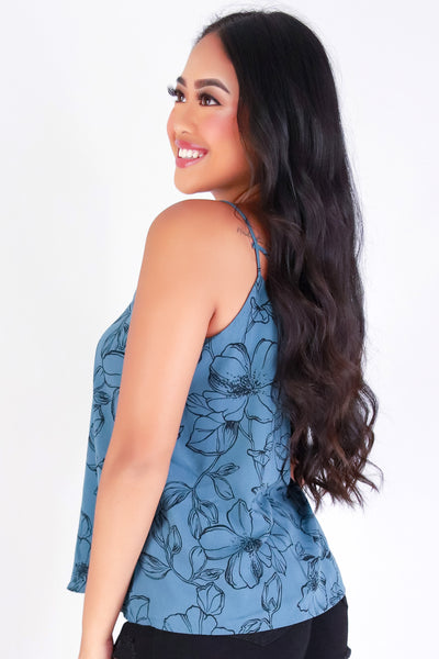 Jeans Warehouse Hawaii - TANK PRINT WOVEN DRESSY TOPS - WILDFLOWER WONDER TOP | By PAPERMOON/ B_ENVIED