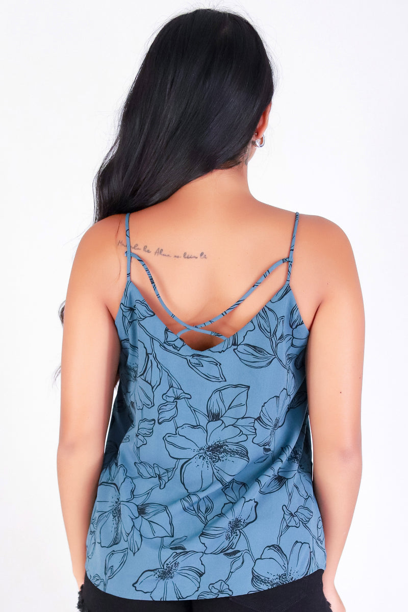 Jeans Warehouse Hawaii - TANK PRINT WOVEN DRESSY TOPS - WILDFLOWER WONDER TOP | By PAPERMOON/ B_ENVIED