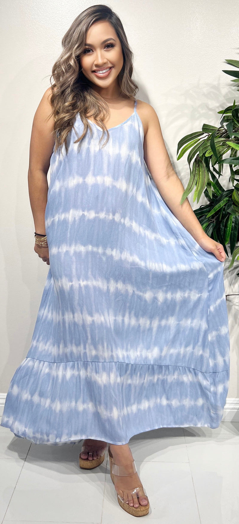 Jeans Warehouse Hawaii - PRINT LONG DRESSES - TIE DYE MAXI DRESS | By MILLIBON
